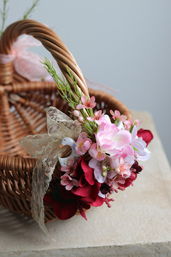 OD RĘKI Gluena, dekorowany koszyczek wielkanocny, wys.20cm 