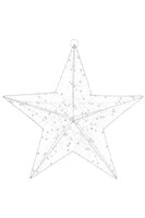 Christmas Star, zawieszka świąteczna gwiazdka LED, srebrna