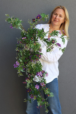 Magrerytki Fiolet, girlanda dekoracja kwiatowa, dł.90cm