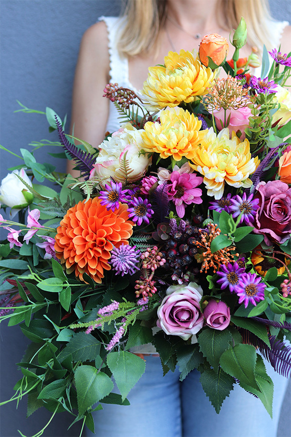 kompozycja w gąbce, bez naczynia, do własnej donicy, Merire, wym.46x65x43cm