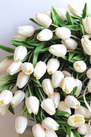 Tulipanowy Raj, biały wianek z piankowych tulipanów