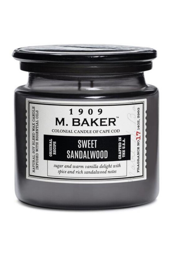 Sweet Sandalwood sojowa świeca zapachowa w szkle M Baker