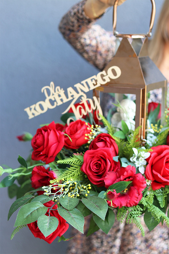 Angelo Garden Rubin Gold 2, lampion nagrobny z dedykacją