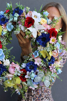 barwny wianek na drzwi Lato w Pełni 2