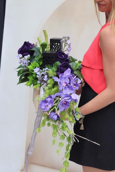 Fioletowe Lata, dekoracja nagrobna w skrzynce