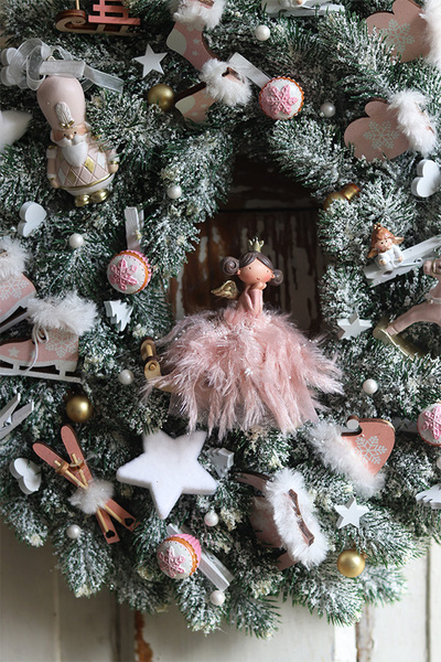 Sen Baletnicy, świąteczny różowy dekoracyjny