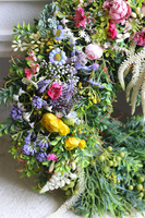 Ogrodowe Doniczki, kwiatowy wianek na drzwi