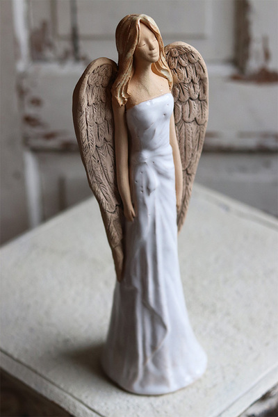 świąteczna figurka Anioł ceramiczny