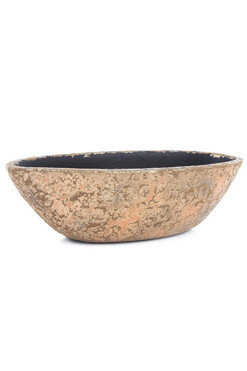 Clementino, Laos B osłonka donica łódka, złota, wym.15x49x19cm 