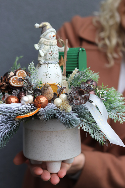 Snowman, świąteczny stroik z bałwankiem	