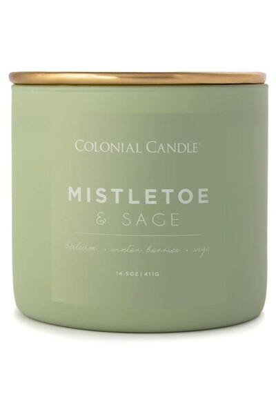 Mistletoe & Sage, sojowa świeca zapachowa, Pop of Color