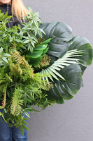 Sopot Cocktail Bar H, ścianka jednostronna ze sztucznych roślin	