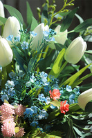 Hedina, bukiet z tulipanami w wazonie, wys.43cm