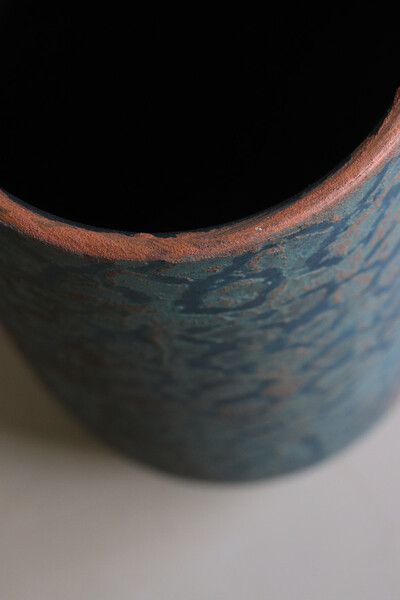 Clementino B, ceramiczny wazon, kolor miedziany