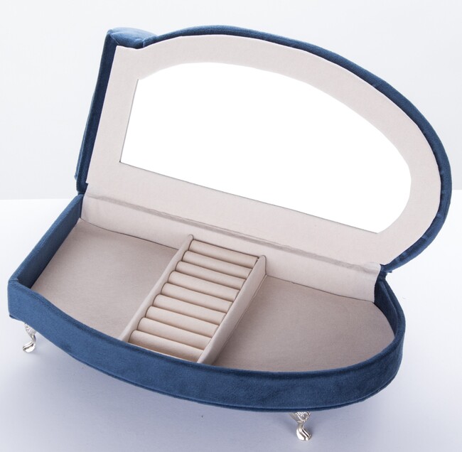 szkatułka / puzderko Florencja Wave Blue, wym.17x26.5x12.5cm