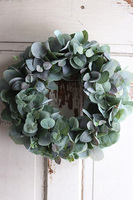 Eukaliptusia, zielony wianek sufitowy, śr.43cm