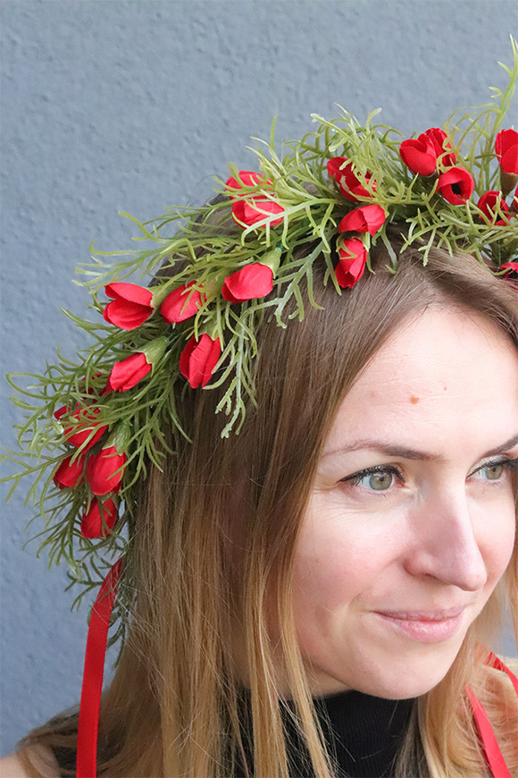 Pąki Maków, wianek na głowę