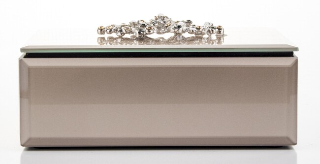 Gossamer B, szklane puzderko szkatułka na drobiazgi, wym.7x16x12cm