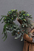 Zielona Zima, zimowy wianek iglasty