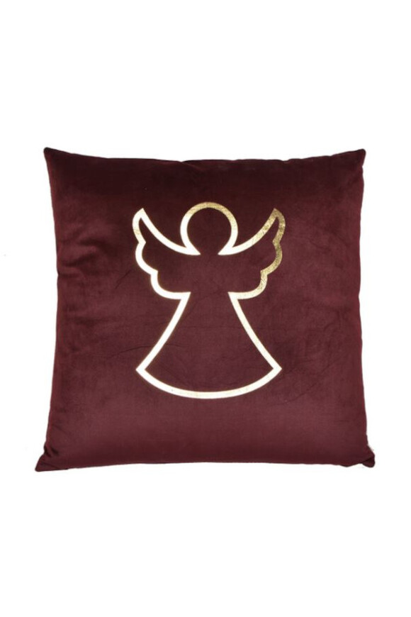 Christmas Angel, poduszka dekoracyjna, bordo, wym.45x45cm