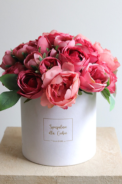 Sweetie Peonies, flowerbox kwiatowy z peoniami