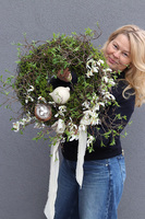 Bird in Nest, wielkanocny wianek na drzwi, śr.55cm 