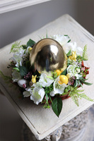 Easter Decor, Pióra Glamour, wielkanocny stroik