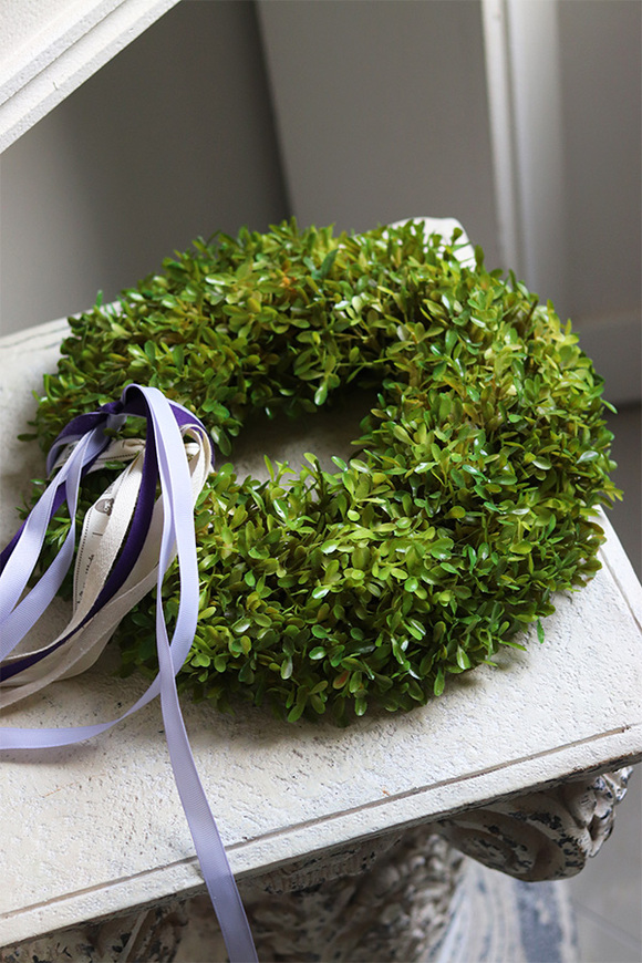 zielony wianek z bukszpanu, Edwina