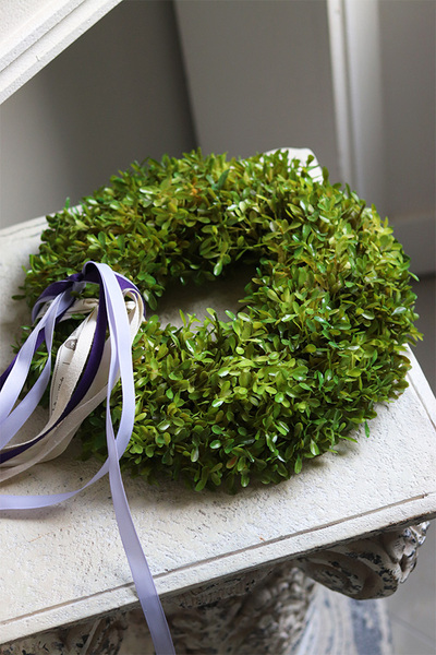 zielony wianek z bukszpanu, Edwina