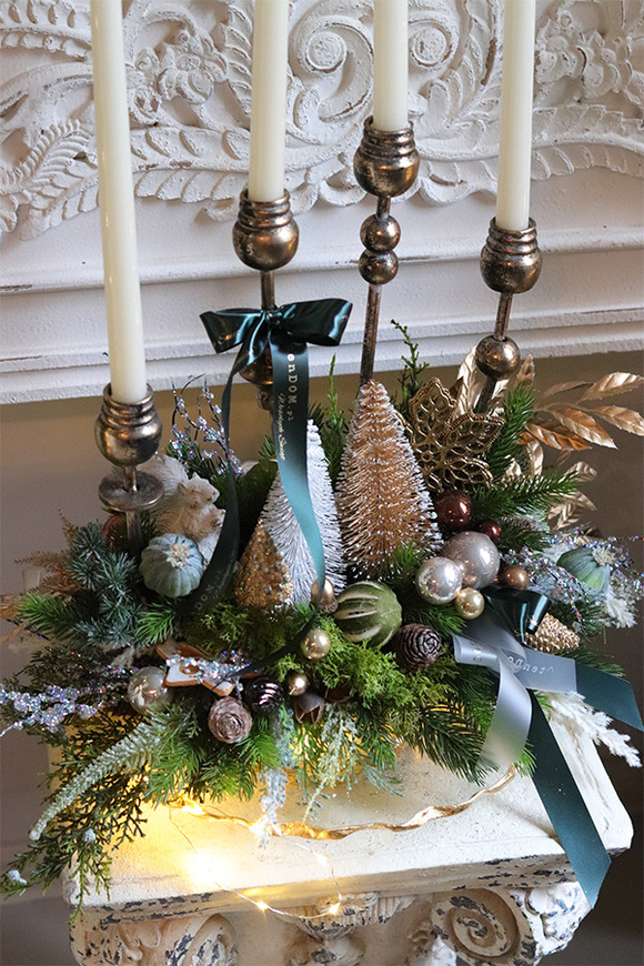 Classica, adwentowy stroik ze świecami na świeczniku