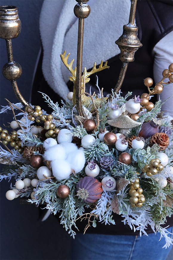 Nerina, adwentowy stroik na świeczniku