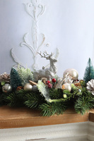 Jeleń na Rykowisku, bożonarodzeniowy stroik girlanda