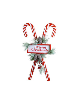 Xmas Canes, świąteczna dekoracja ścienna laski, wym.54x33cm