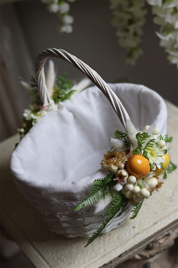 dekorowany koszyczek wielkanocny, Wella, wys.27cm