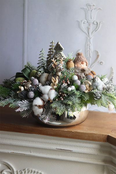 Ren Winter, świąteczny stroik na wigilijny stół, wym.27x35cm