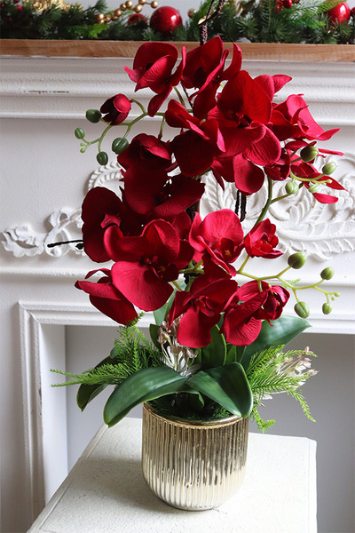 Karminna Gold, sztuczny czerwony storczyk