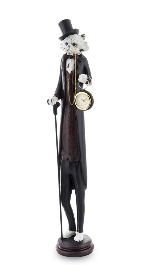 Kot Sir Watson, figurka z zegarkiem, wys.63cm