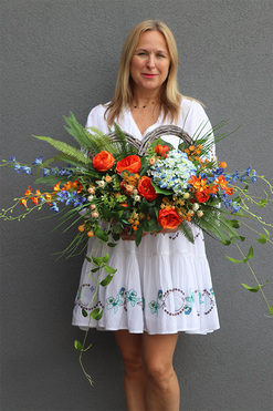 Serce Orangelia, kompozycja nagrobna z sercem, wym.45x99cm 