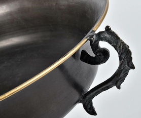 Nero, czarny metalowy puchar, wymiary: 45,5x37x31cm