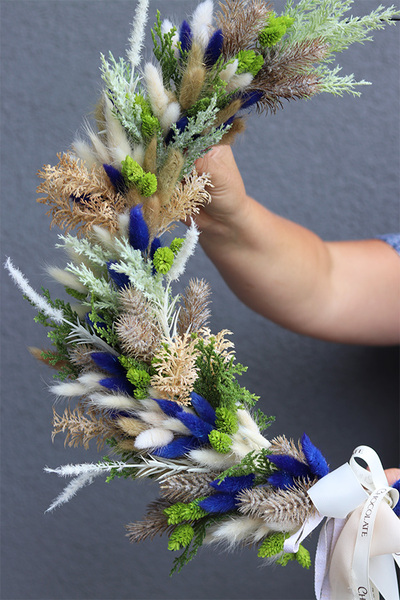 Subtelle Boho Rio 2, delikatny wianek na obręczy z suszem