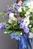 Malediwy Blue L, niebieski bukiet kwiatów, wys.60cm