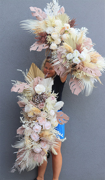 Laguel Boho Beige, girlanda ze sztucznych roślin, dł.120cm