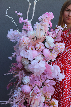 Primavera Deluxe, kwiatowa girlanda dekoracyjna, dł.115cm  