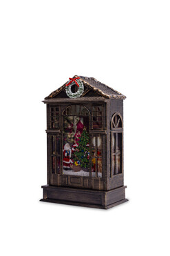 OD RĘKI Christmas Charm, świąteczny lampion LED pozytywka, K, wys.26cm