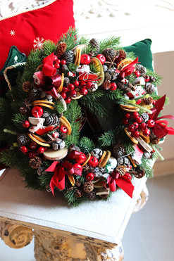 świąteczny wianek Wigilijna Pora, śr.38cm 