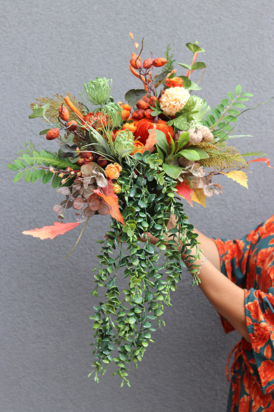 Ladies First Pumpkin A, jesienna kompozycja, wys.40cm