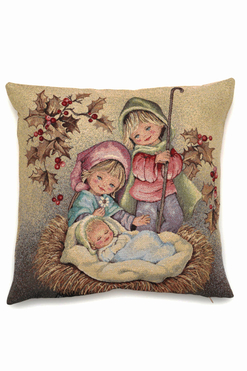 Święta Rodzina, poszewka gobelinowa dwustronna, 45x45cm