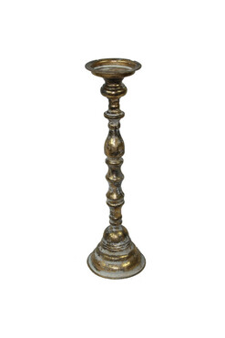 History A, świecznik metalowy patynowany, wys.46cm