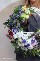 Letnie Harce, asymetryczny wianek z ptaszkami