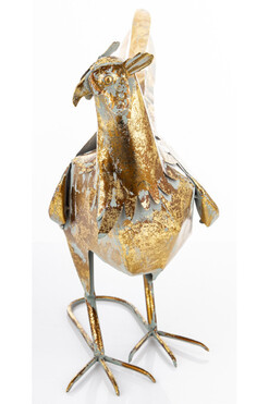Bażant, figurka ptak w kolorze złotym, wym.33x18x75cm